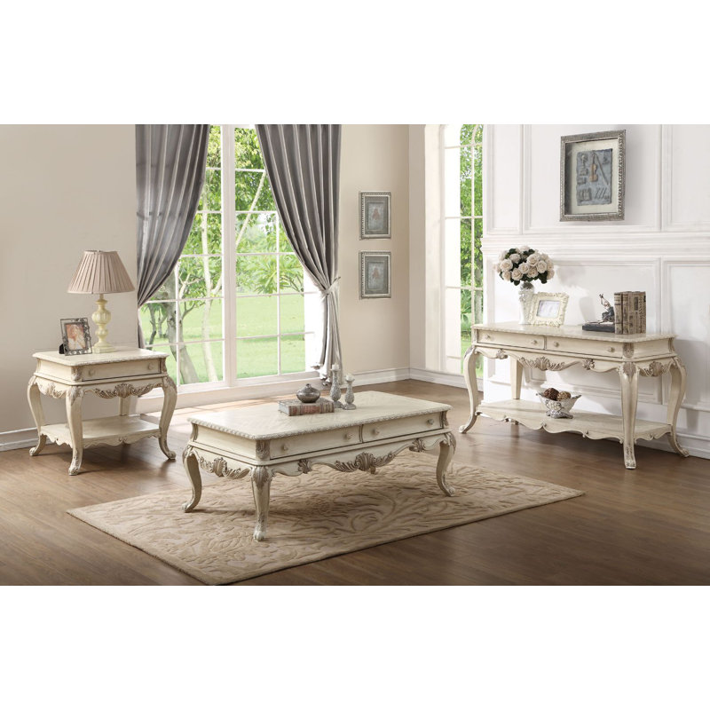 Table basse, Blanc antique