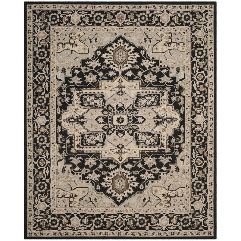 Tala Hand Hooked Wool Pile Oriental Rug, Rectangle 8' X 10'