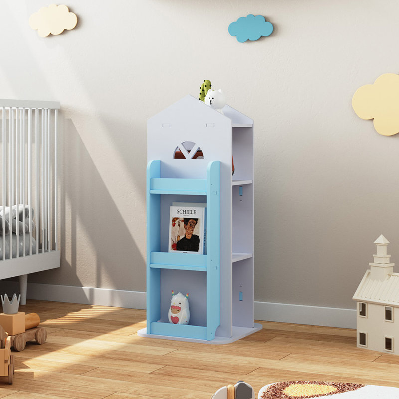 Bookcase, White/Blue
