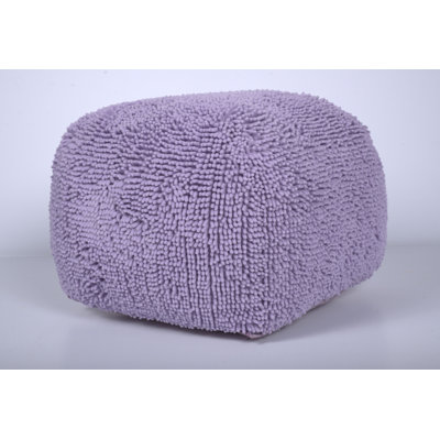 Microfiber Square Pouf, Lavender