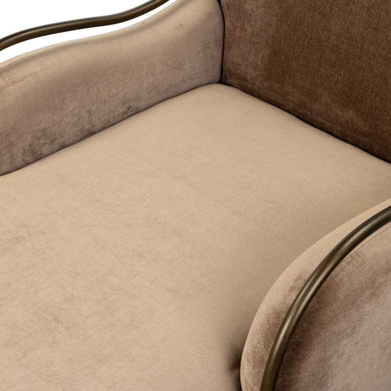 Demi Chaise, Taupe Shearling