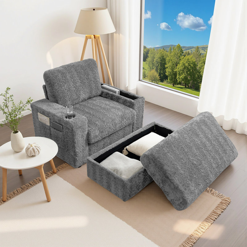 Seeger Chaise Lounge, Gris
