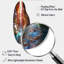 Gullens Canyon Antelope Turquoise Drips - Canyon Curved Shape Art mural asymétrique en métal-110469057