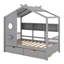 Lit maison avec tiroirs, tablette de rangement-1865102780