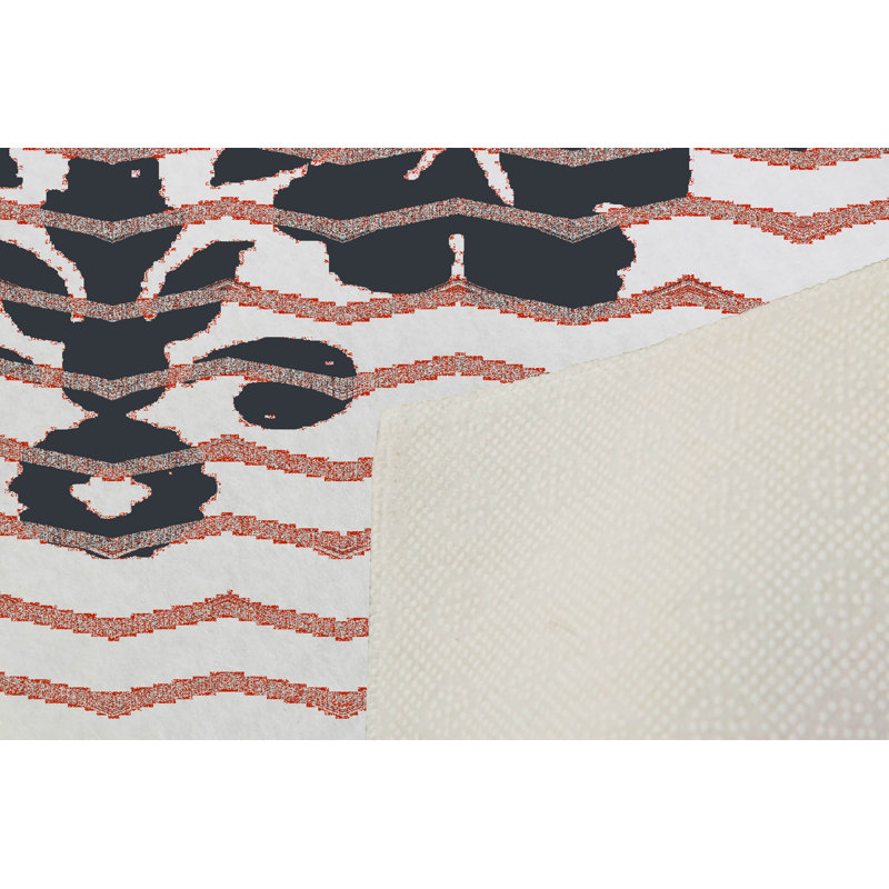 Luxurious Woven Carpet Rug, 2.6 x 4.0 ft | 100% Polyester, 0.4 in Pile Height | Antibacterial & Non-Slip PVC Dot Underside | Machine Washable, 3D Digital Printing | Perfect for Living Room & Bedroom Decor