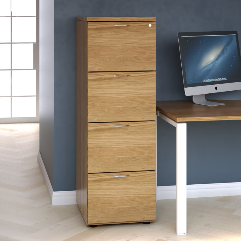 Buariki 46.4cm Wide 4 -Drawer File Cabinet, Oak