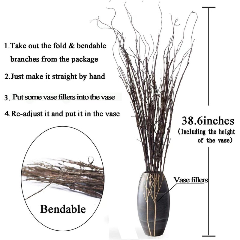 Curled willow branches decoration