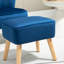 Brookeville Velvet Barrel Chair with Footstool-1785503377