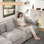 Canapé modulaire en L modulaire en chenille de 111,5 po George-1975007404