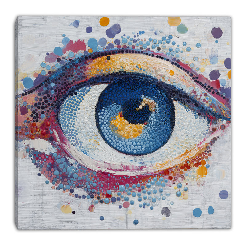 Electric Eye Abstract I Wrapped Canvas Wall Art, L 20 po x H 20 po x P 1,5 po