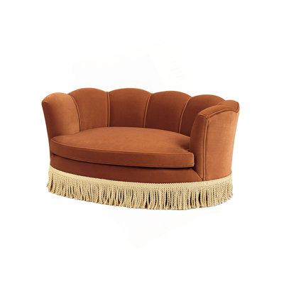 Clara 34.5" Scalloped Pet Sofa Bed