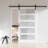 Glass and Manufactured Wood Sliding Barn Door with Installation Hardware Kit-86475563