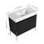 Meuble-lavabo autoportant avec lavabo en résine Case