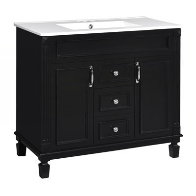 Armoire de rangement moderne avec 2 portes à fermeture douce et 2 tiroirs
