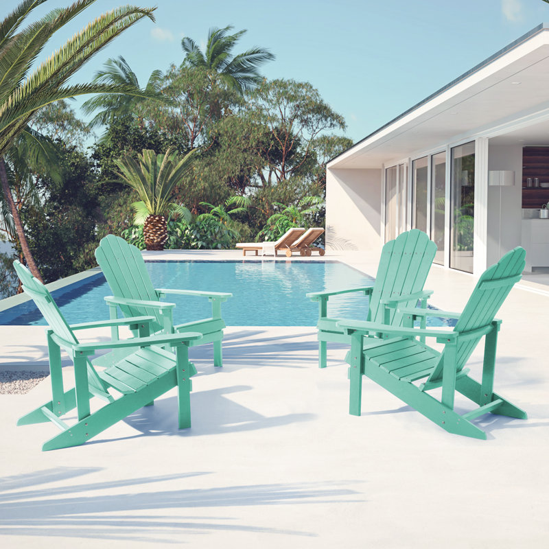 Chaise Adirondack de HiPS résistante aux intempéries, Vert pomme