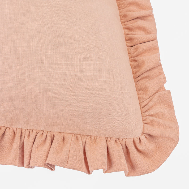 Square Cushion, Polyester, Pink Orange