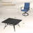8-Person Outdoor Square Patio Dining Set With Swivel Armchairs-1550638188