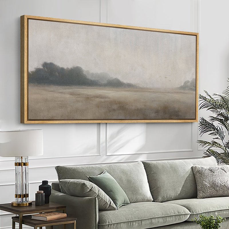 Abstract Neutral Artwork, Rustic Countryside Wall Pictures, Giclee Canvas Digital Print Extra Large Framed Wall Art, Natural