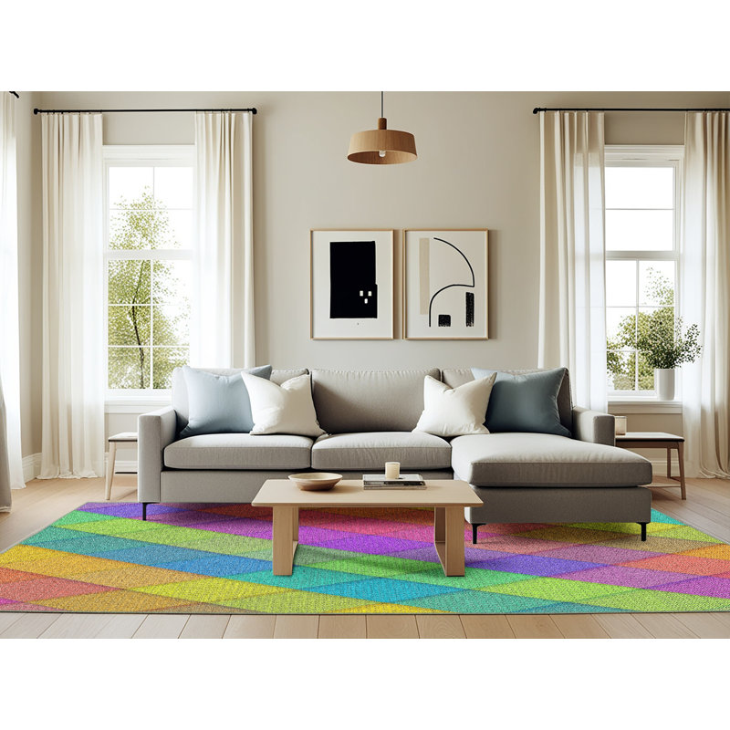 Rivero Geometric Indoor Rug, Rectangle 6' x 9'