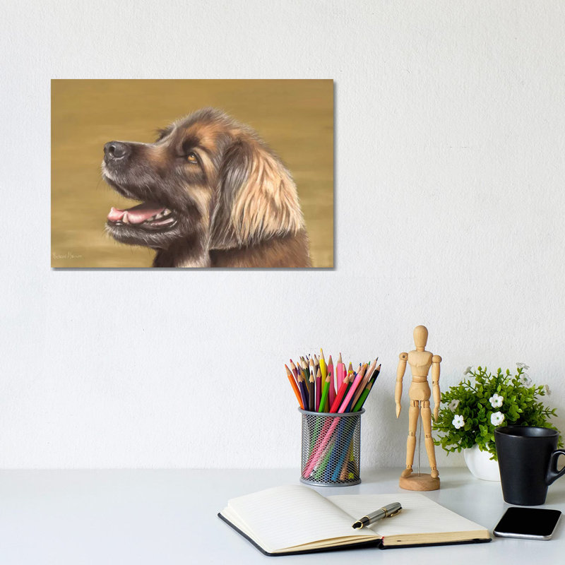 Leonberger by Richard Macwee - Gallery-Wrapped Canvas Giclée, 20.32 cm H x 30.48 cm W, Canvas
