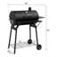 Barbecue au charbon de baril extérieur de 39,4 po, barbecue avec zone de cuisson avec roulettes de rangement pour la cuisine de jardin