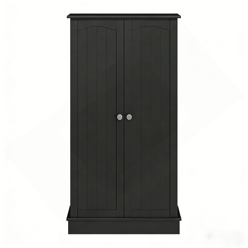 Armoire de cuisine moderne avec 5 étagères et 12 étagères à épices pour un rangement intelligent et sécuritaire., Noir