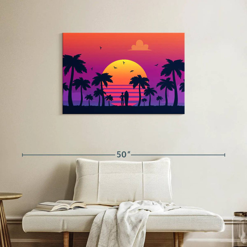 Gillard Neon Sunset, 24" H x 36" W