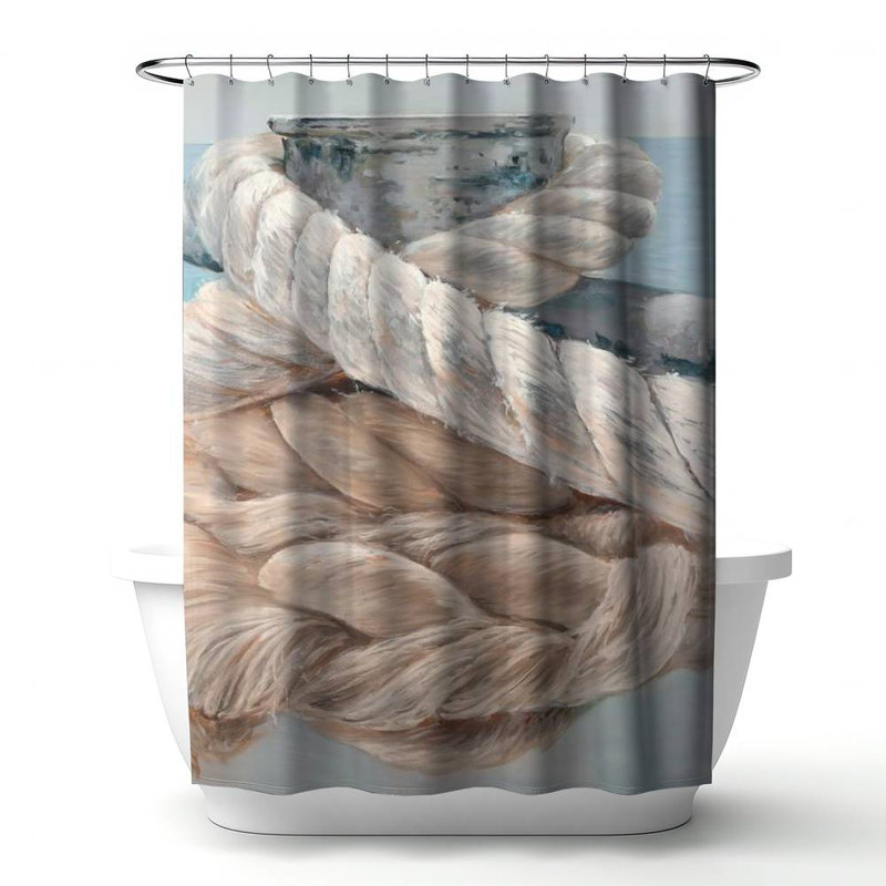 Shower Curtain CO86 – Polyester Shower Curtain, Dye Sublimation Print, 71" W × 74" L, Multicolor
