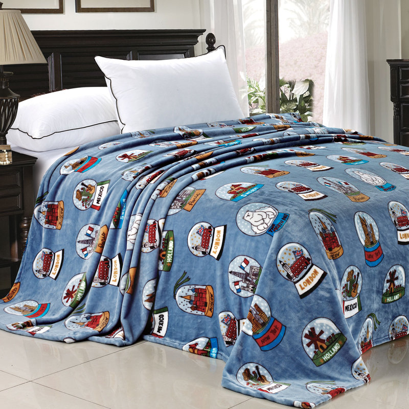 Throw Blanket, Blue, 228.6cm x 152.4cm