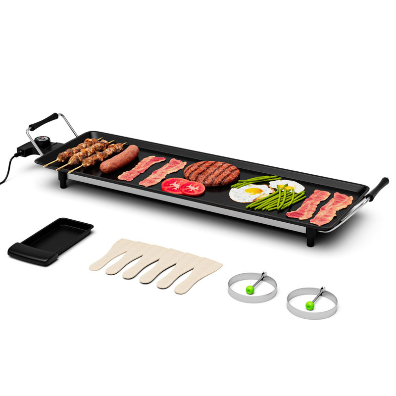 Luch 70cm W x 23cm D Portable Indoor/Outdoor Use 01 - Burner Countertop Electric Grill