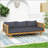 CLAREMONT 3 SEATER DAYBED WITH RATTAN ARMS, Durable Acacia Wood, Water-Resistant Cushions For Outdoor Relaxation-2023156673