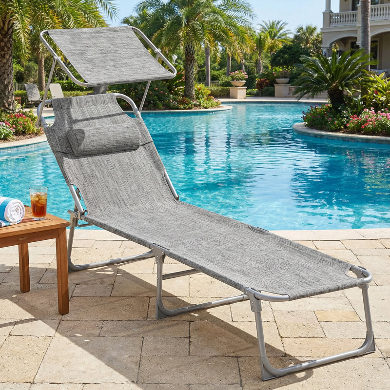 Salerna 193cm Long Single Chaise, Melange Grey