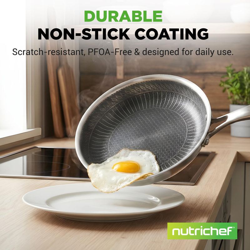 Stainless Steel Non-Stick Frying Pan, 12"