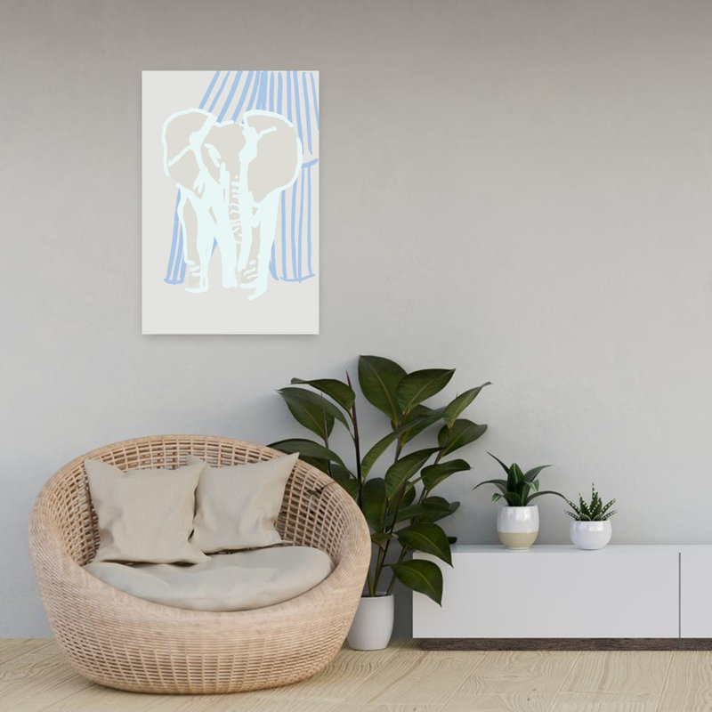 Art contemporain Art éléphant contemporain, H 24 po x l 16 po