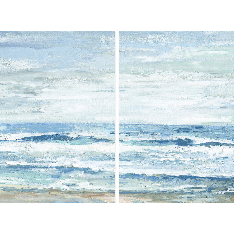 Ride The Waves Diptych, H 12 po x l 8 po