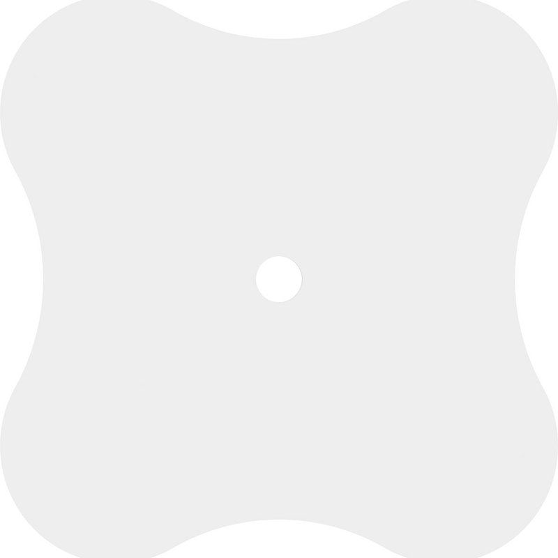 36"OD x 3"ID x 12 1/2"C x 1"P Luna Architectural Grade PVC Contemporary Ceiling Medallion, 1" H x 36" W x 36" D