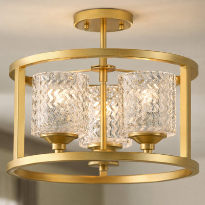 Glass Semi Flush Mount