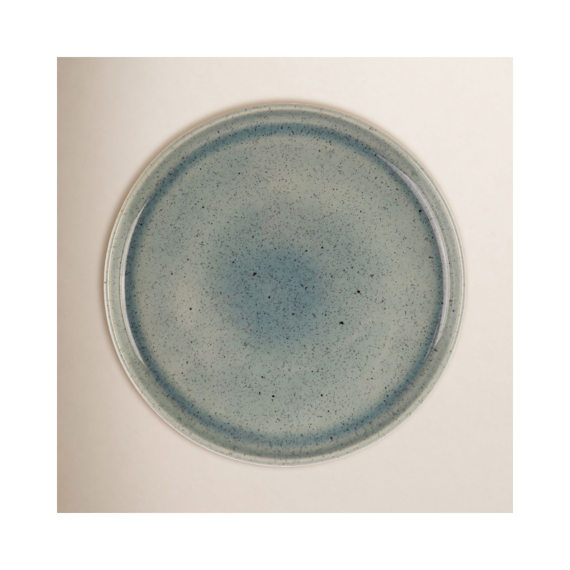 Benagil Commercial Dishwasher Safe 8'' Stoneware Salad Or Dessert Plate , Set of 4, Blue