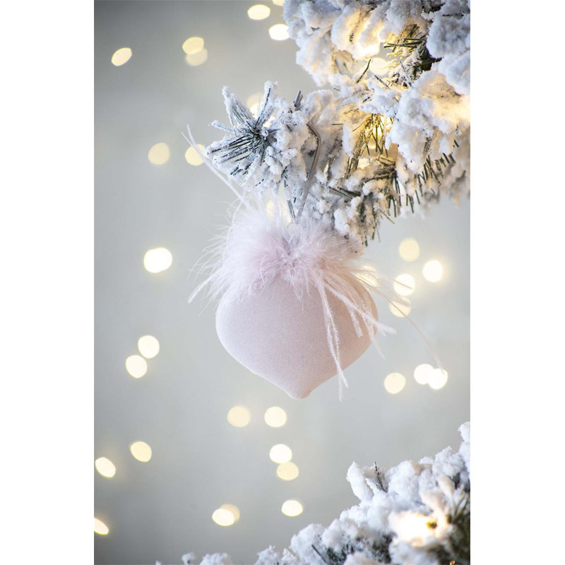 D3.9" Christmas Ball Ornaments, Glass Decorative Hanging Ball Christmas Tree Ornaments, Set of 6