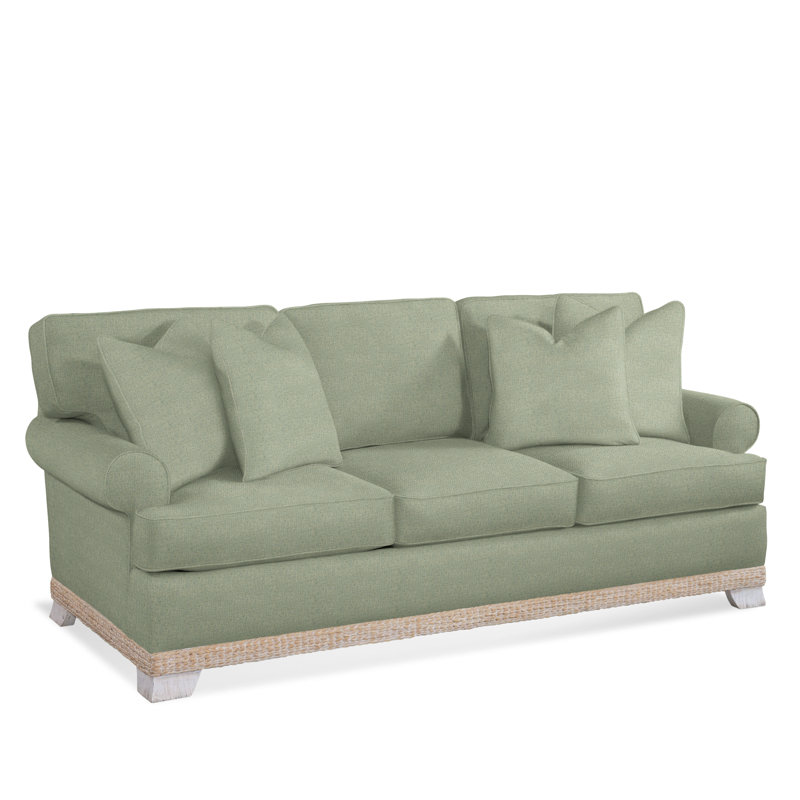 Fairwind 83" Sofa Bed with Reversible Cushions, Green Performance Fabric; 0851-54, 5" Innerspring Mattress