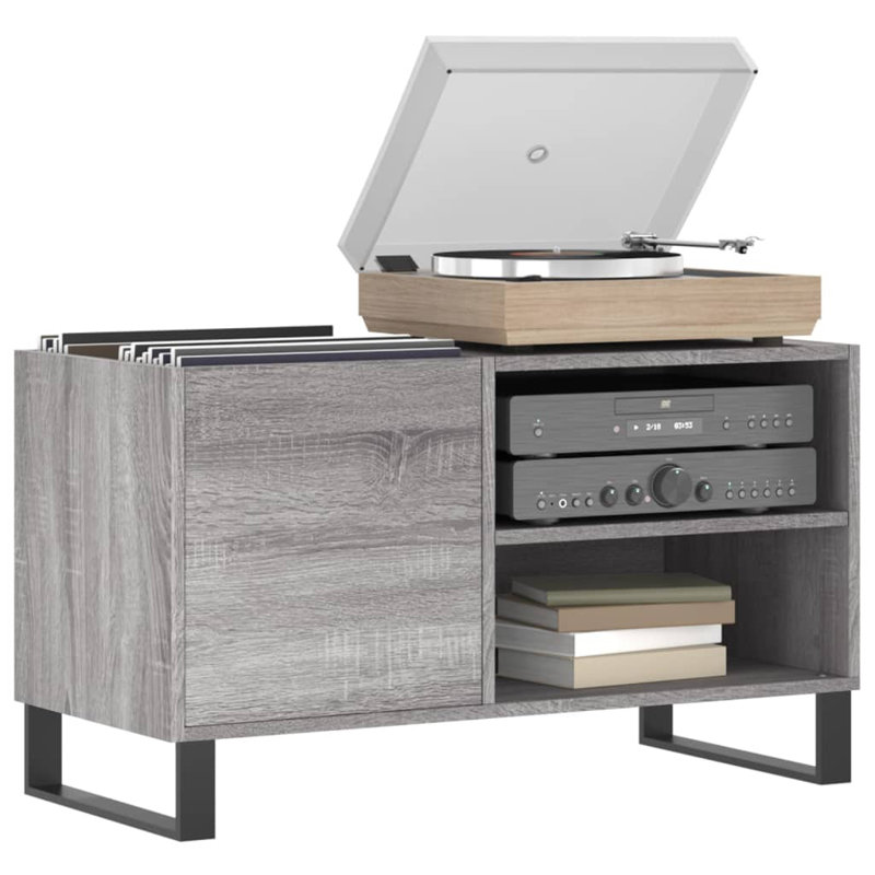 48cm H Media Cabinet, Grey Sonoma