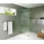 Aurora 32 in. x 78 in. Fully Frameless Fluted Radius Single Fixed Shower Panel-179818108-204603805