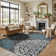 Padowski Floral Gray/Blue/Black Area Rug