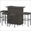 Ensembles de bar de patio en métal durable, conception en rotin pour recevoir à l'extérieur
