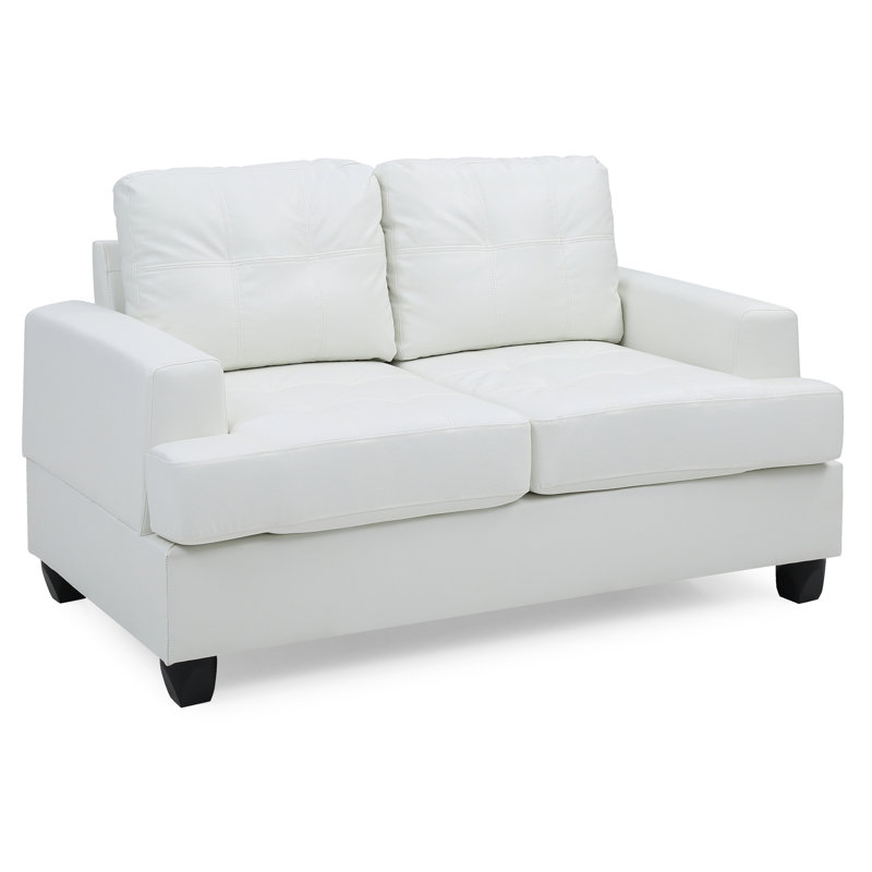 Causeuse charmante et transitionnelle blanche, Blanc