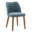 Chaises de salle à manger rembourrées de style Mid-Century avec pieds en bois massif, dossier courbé-393639278