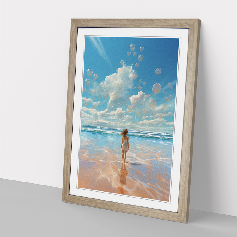 Single Picture Frame Print on Wood, Oak Framed, 64cm H x 46cm W