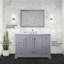 48 po Unité de meuble-lavabo gris foncé l 22 po x P 22 po avec miroir à 9 tiroirs et espace intérieur