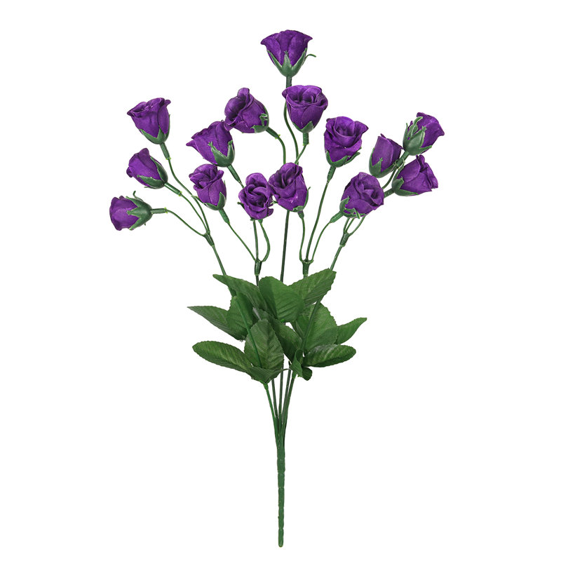 Bouquet de roses artificielles, Mauve