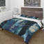 Ensemble de housse de couette en microfibre bleu marine moderne et contemporain-38758961